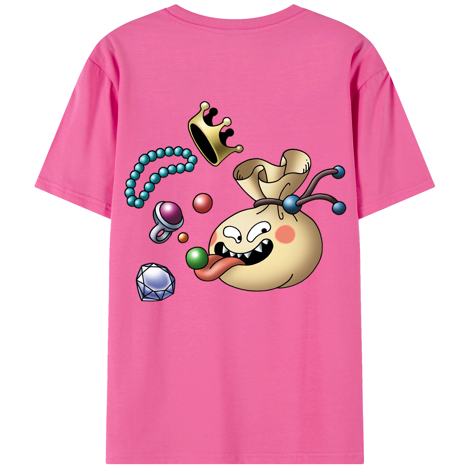 （画像用） ドラゴンクエスト Doragon Kuesuto Dragon Quest レディース半袖Tシャツ(バックプリント)